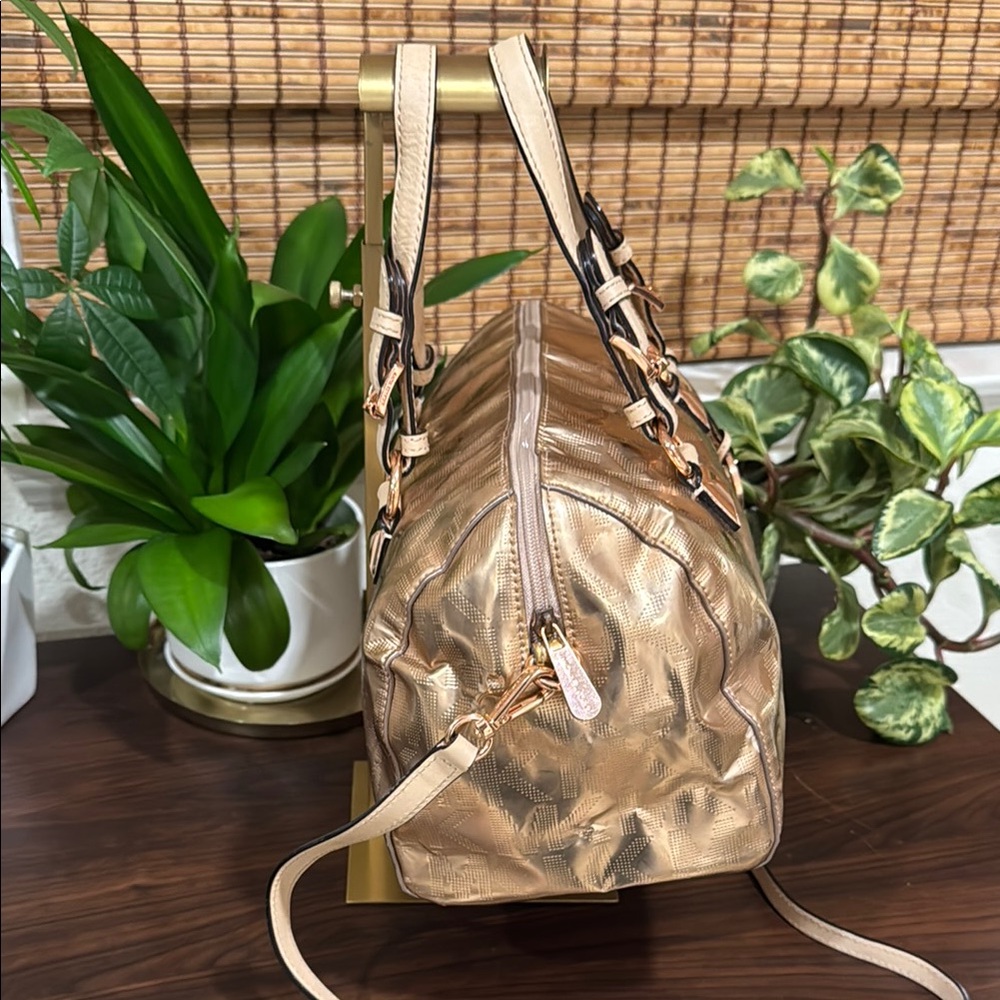 Michael Kors Gold Satchel with Luxurious Finish - Picture 4 of 12